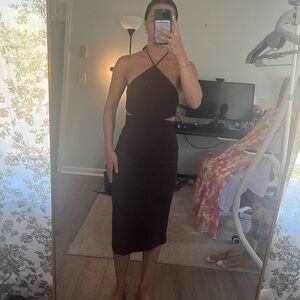 Princess Polly Chic Brown Backless Dress